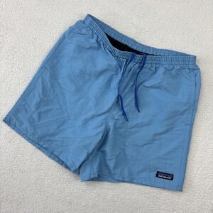 PATAGONIA 'Baggies' Mens Shorts Small Blue 4.5" Mesh Lined Elastic Waist Nylon